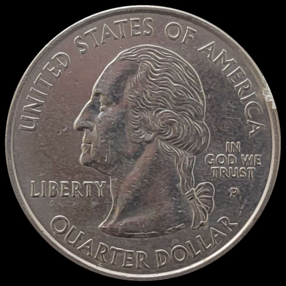 Quarter-Dollar-2007---P--*utah*--USA--Die-Chip